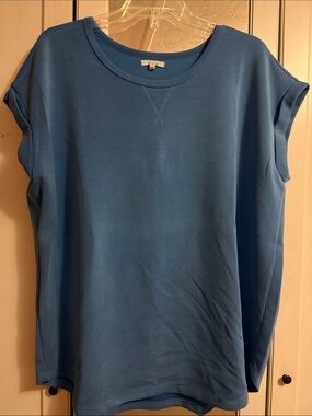 Maurices Short-Sleeve Relaxed Tee in Slate Blue